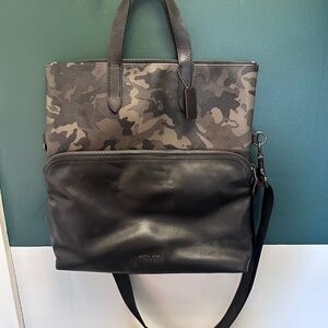 Graham Foldover Tote In Signature Canvas With Camo Print